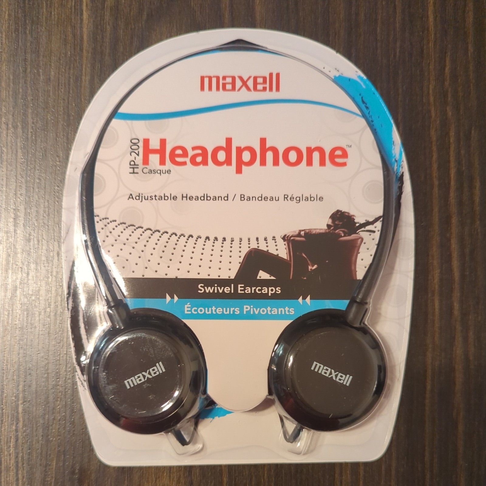 Maxell HP-200 Headphones Adjustable Headband Swivel Earcaps Brand New Sealed
