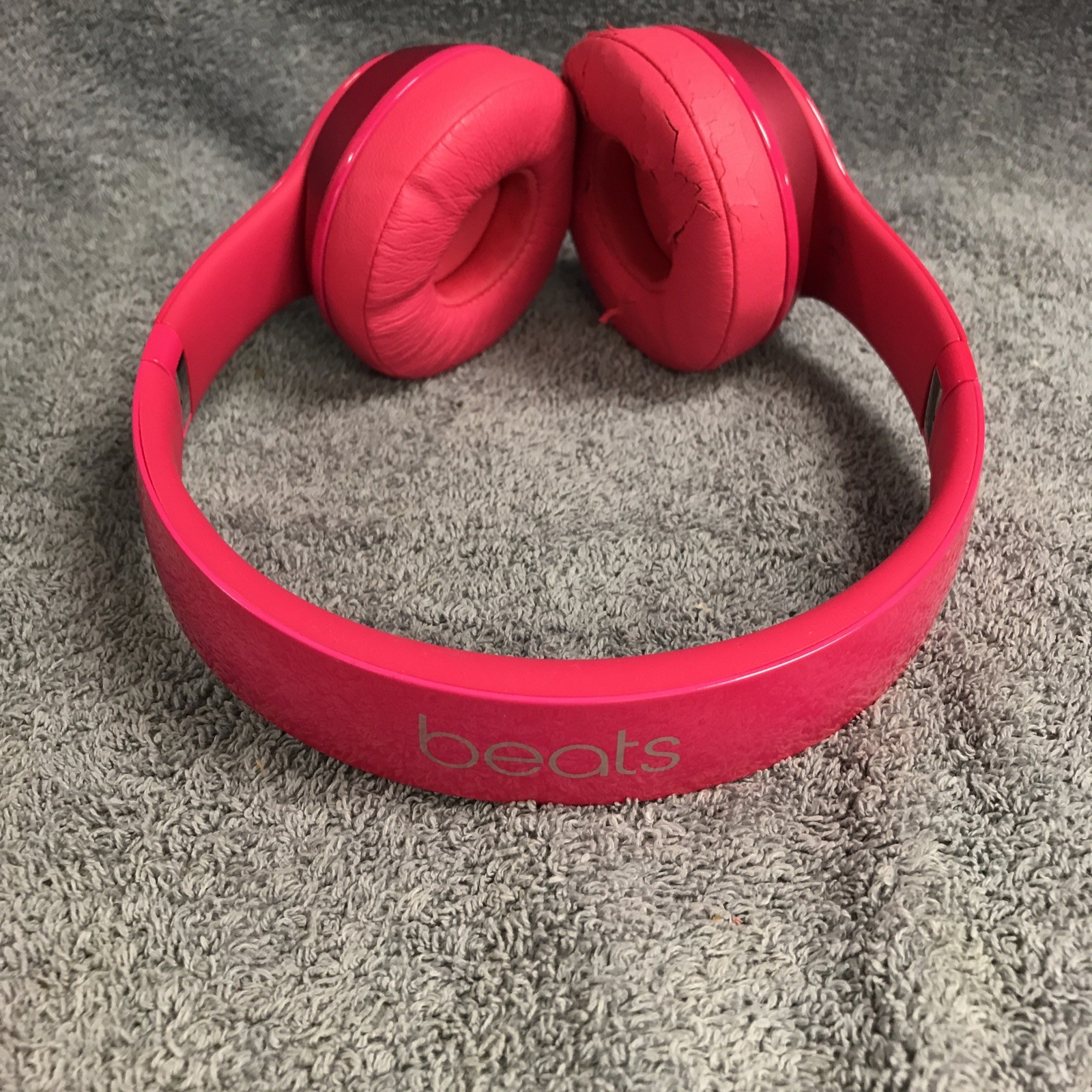 Beats Solo Wired On-Ear Headphones B0518 Pink ~ Need EarPads.