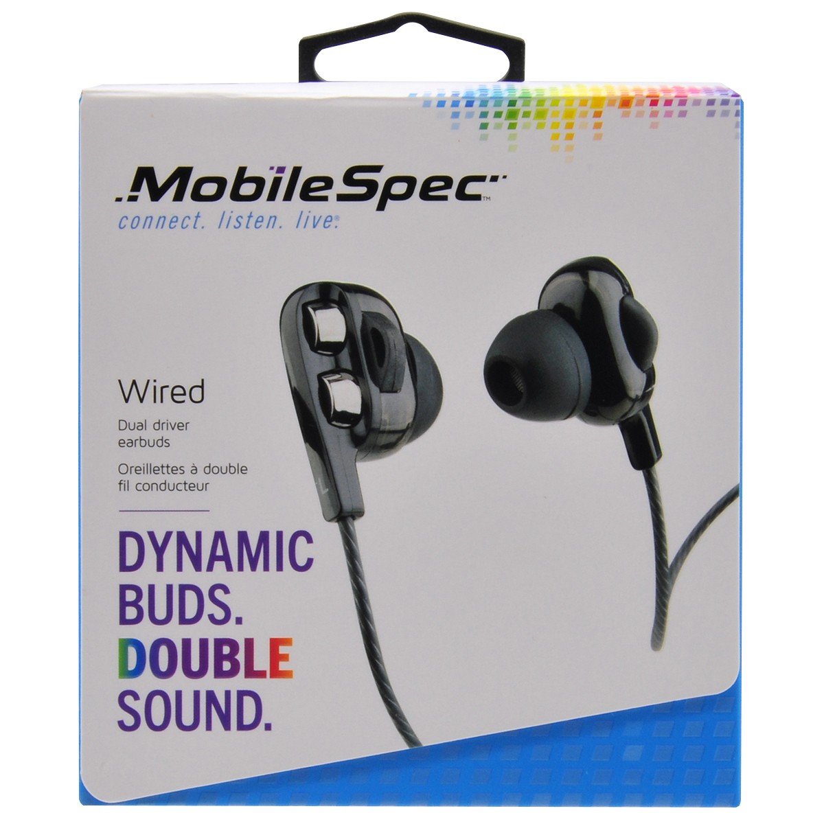 Mobilespec 2021 MBS10307 Dual Driver Wired Earbuds Black