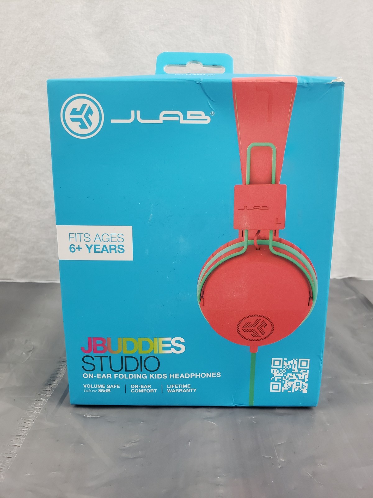 New JBuddies Studio ON EAR Wired Headphones for Children Kid Safe Volume RED