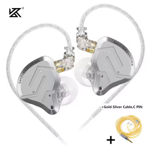 KZ ZSN Pro 2 Hybrid 1BA 1DD Wired IEM Earphones HiFi Sound