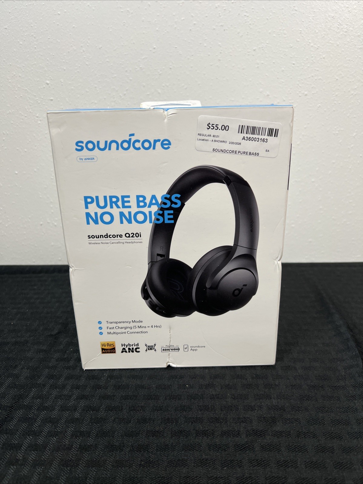 Soundcore Q20i Over Ear Hybrid Active Noise Cancelling Headphones – Black