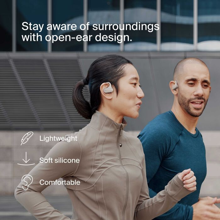Belkin Open-Ear Earbuds | iPhone Compatible | Secure Ear Hooks for Gym & Running