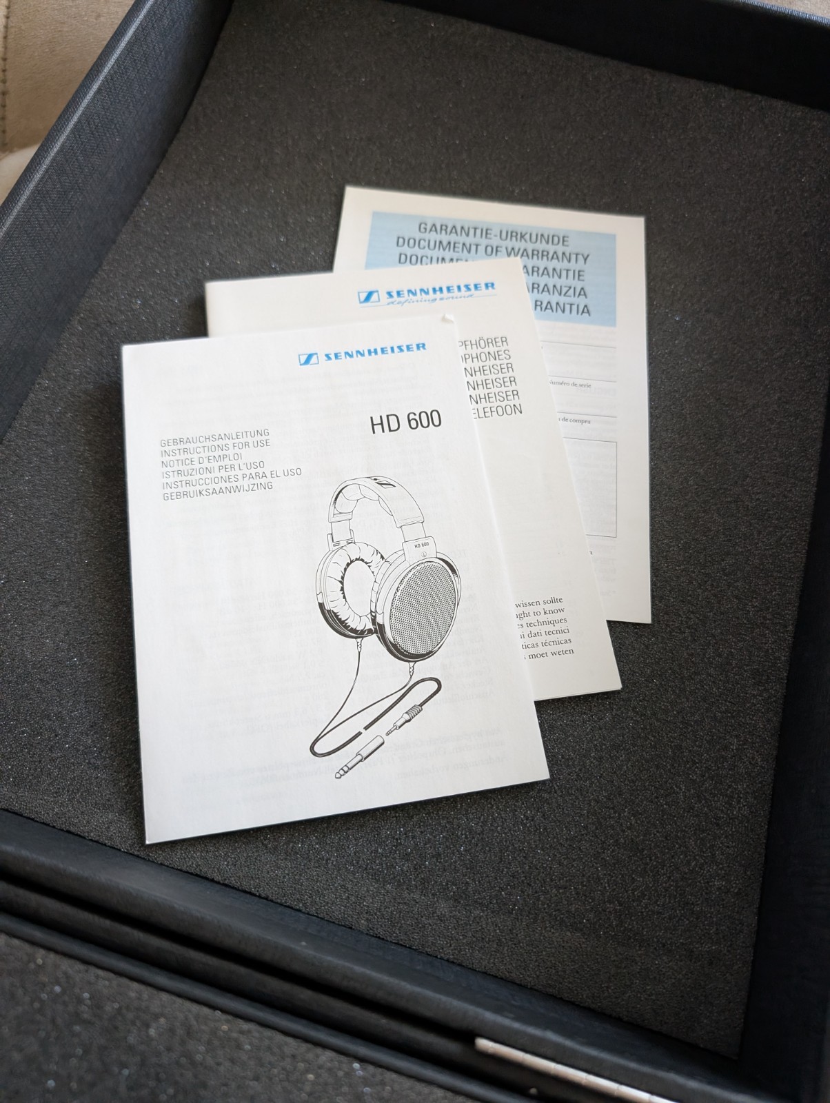 Sennheiser HD 600 HD600 Headphones Early *Black Silk* Version Made in Ireland