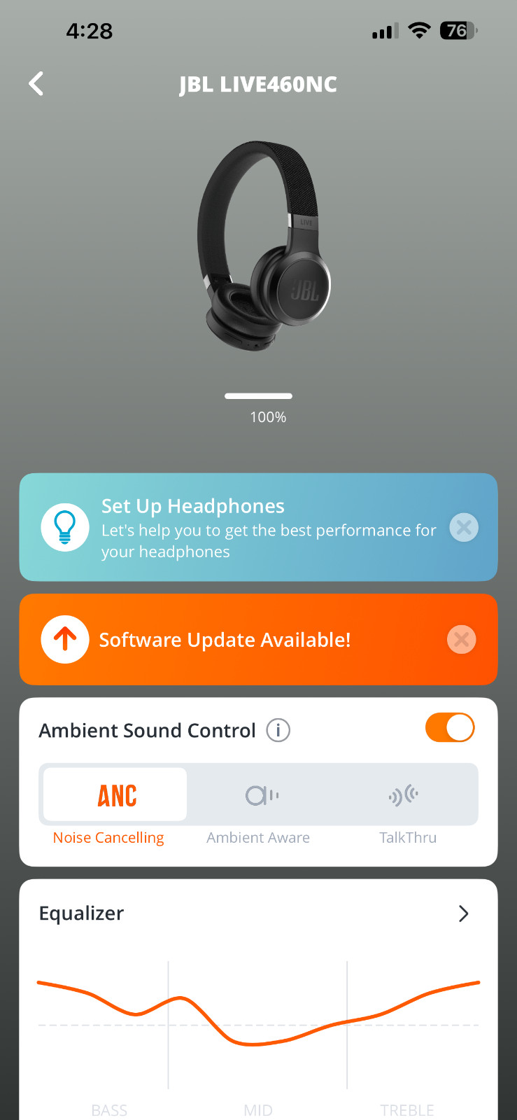 JBL Live 460NC Over-the-Ear Wireless Bluetooth Headphones-APP