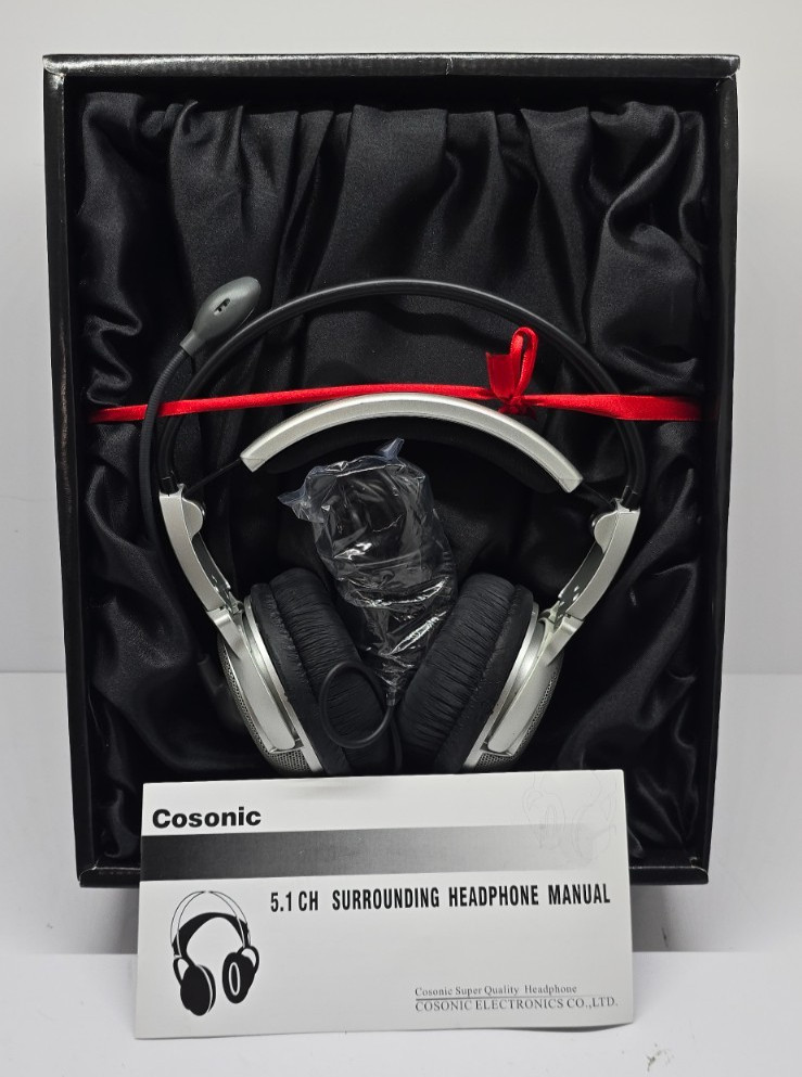 Cosonic HTS-168MVI 5.1 Surround Sound Home Theater Headphones Vibration Box NOS