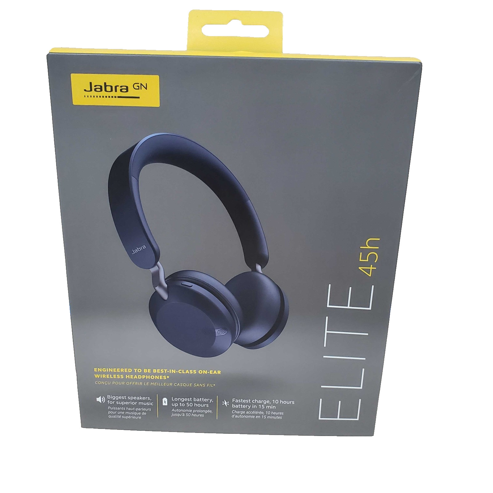 Jabra Elite 45h Wireless Bluetooth On-Ear Headphones Navy