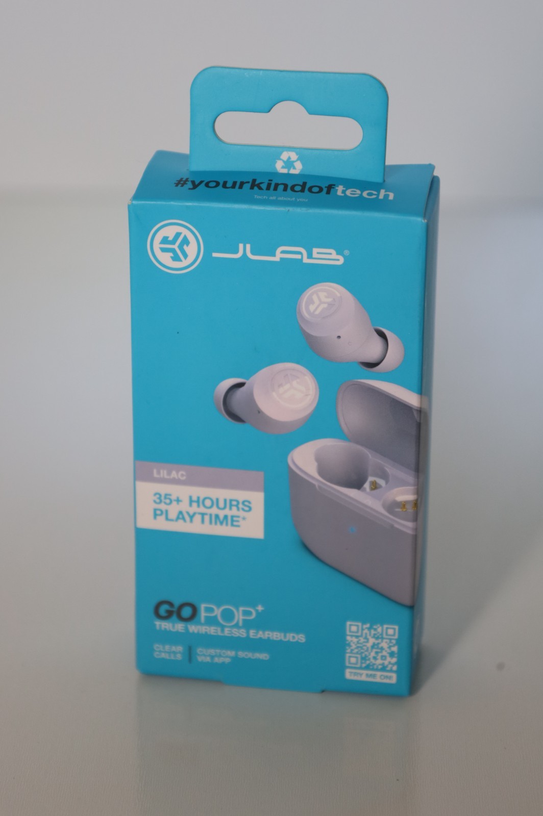 JLab Go Air Pop+ True Wireless Bluetooth Earbuds& Charging Case Sweat Resistance