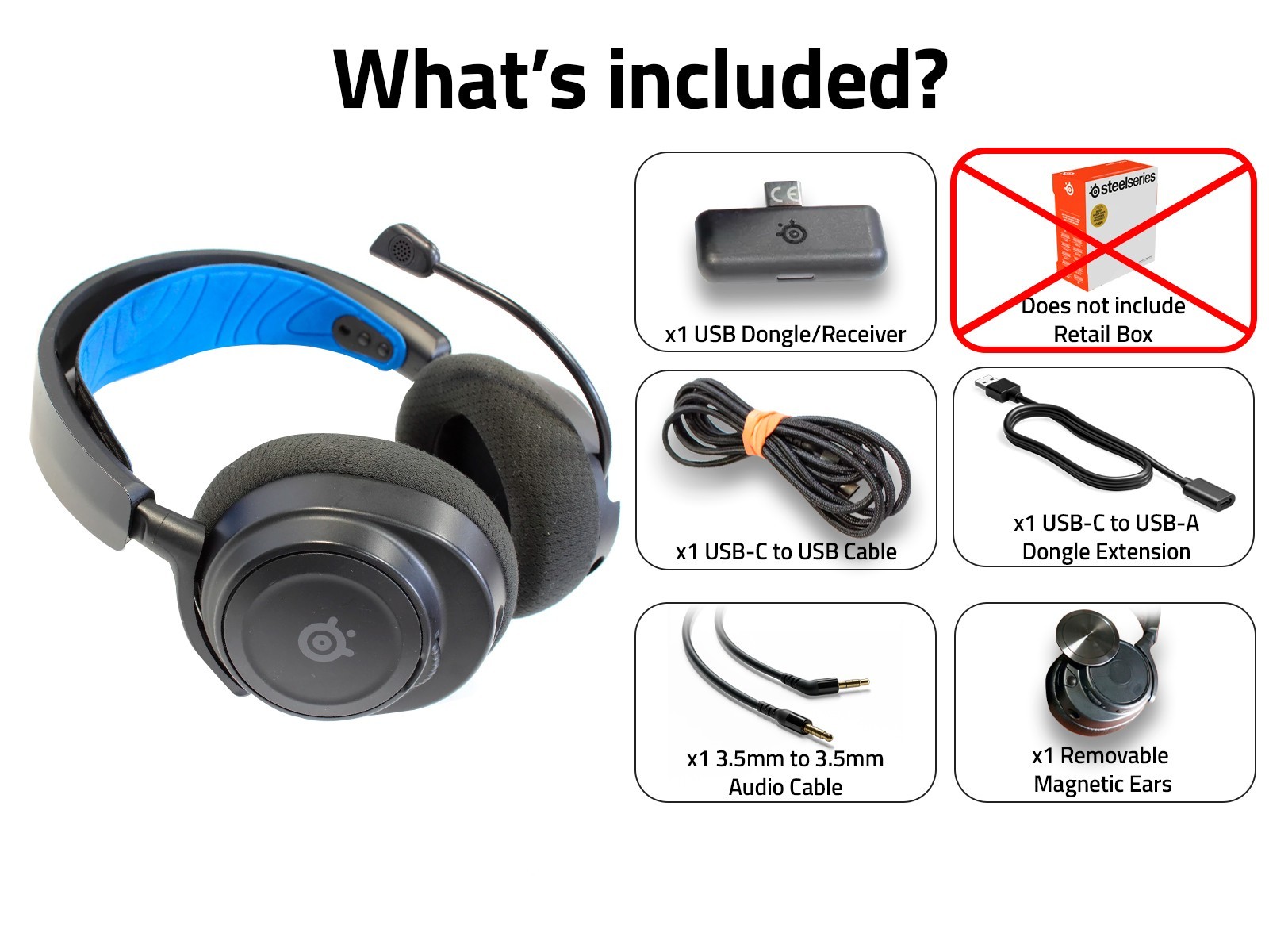 SteelSeries Arctis Nova 7P Wireless Over-Ear Gaming Headset – Black