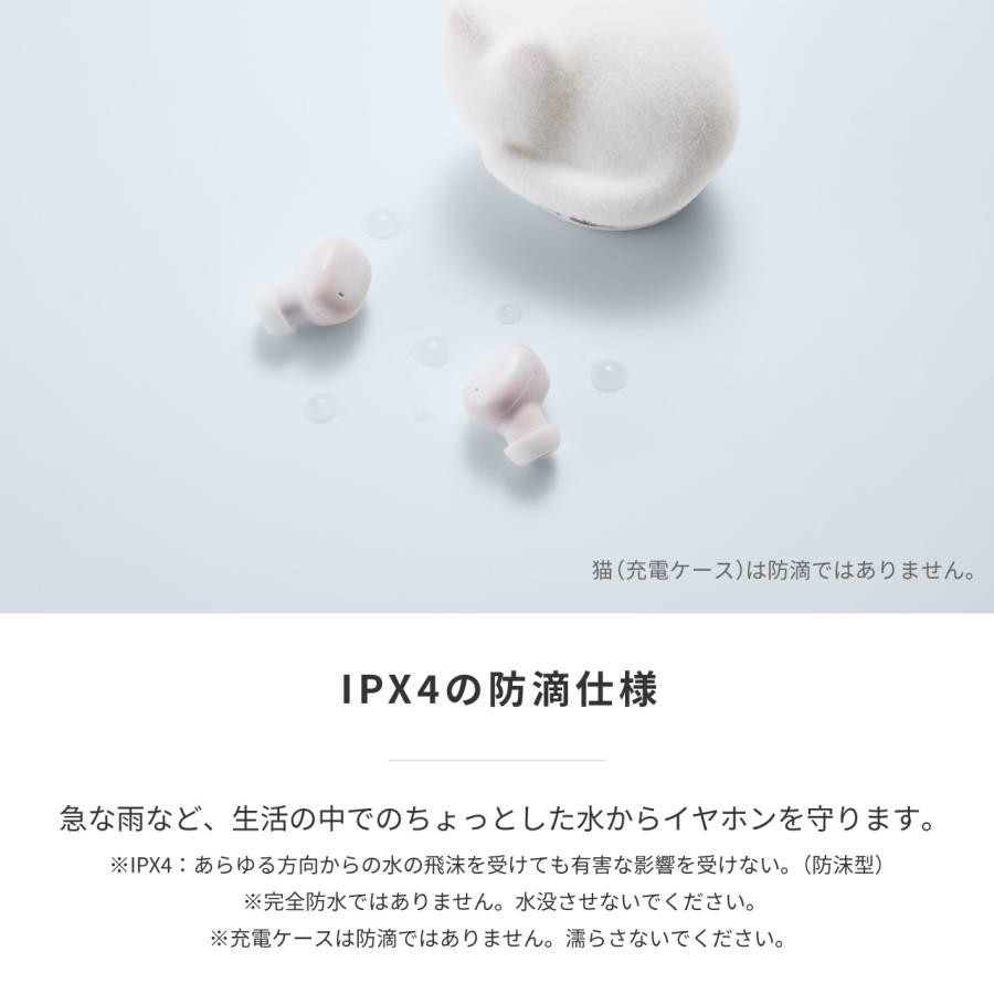radius NEKO True Wireless Earphones HP-C28BTF Fluffy Flocky ver color Black