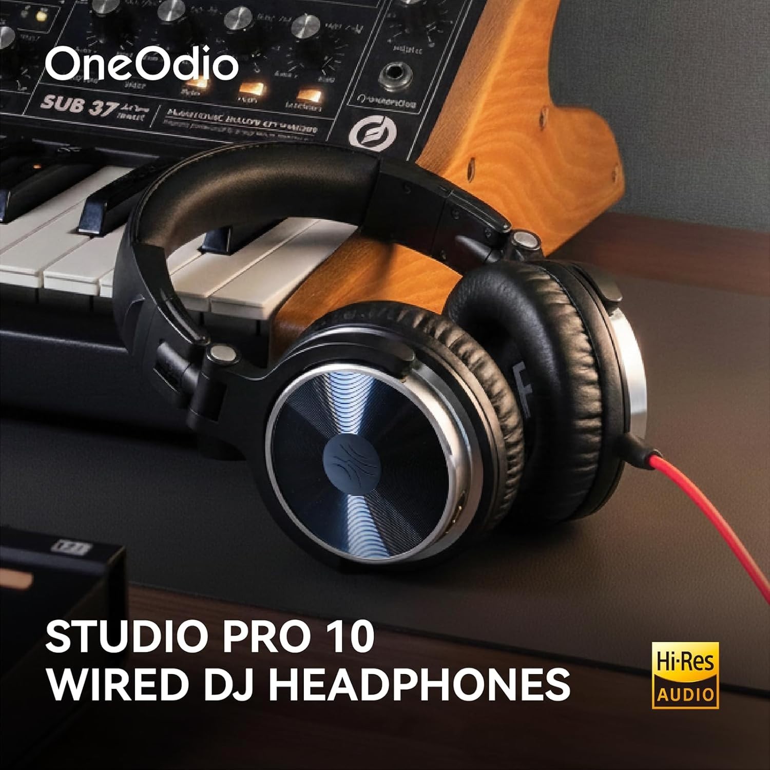 Studio Monitor Headphones with 50mm Drivers – Black