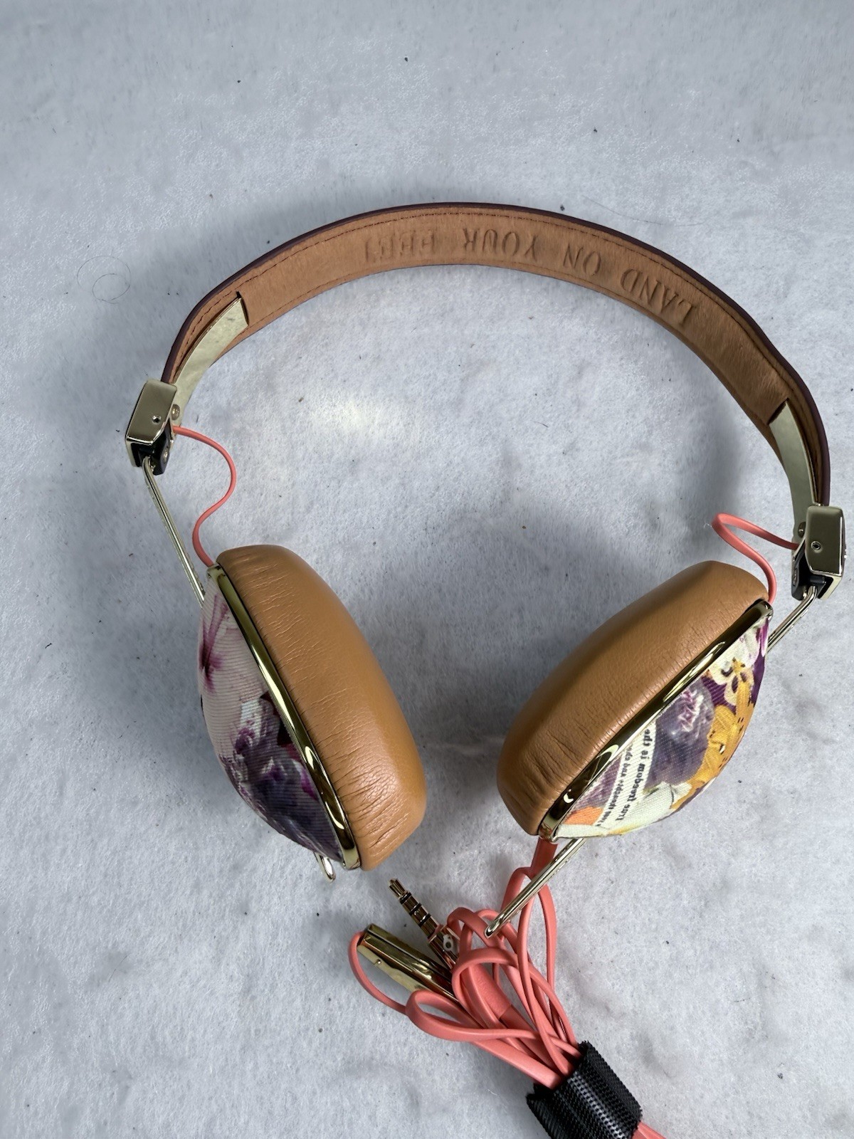 Skullcandy Knockout Floral Pattern Over the Ear Headphones W Jack Preowned C