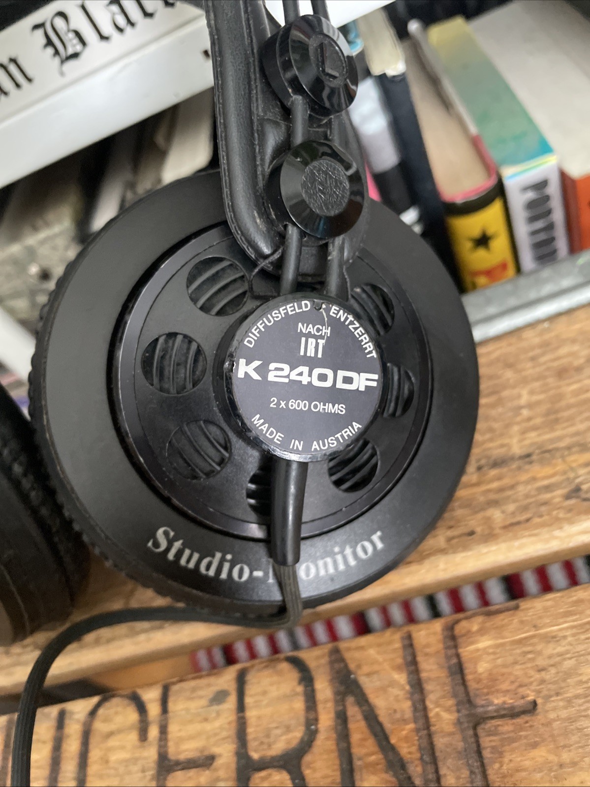 Vintage AKG K240 DF 600 Ohm Studio Monitor Headphones Austria Working SEE VIDEO!