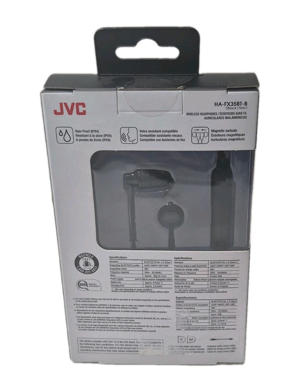 JVC Marshmallow Wireless Bluetooth HA-FX35BT-B