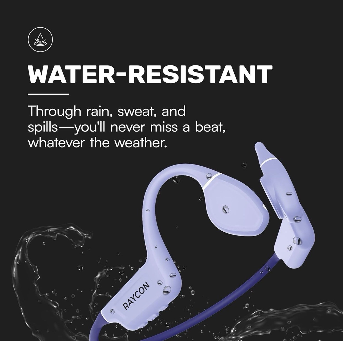 Raycon Bone Conduction Headphones Bluetooth Open Ear Running Gray – Open Box New