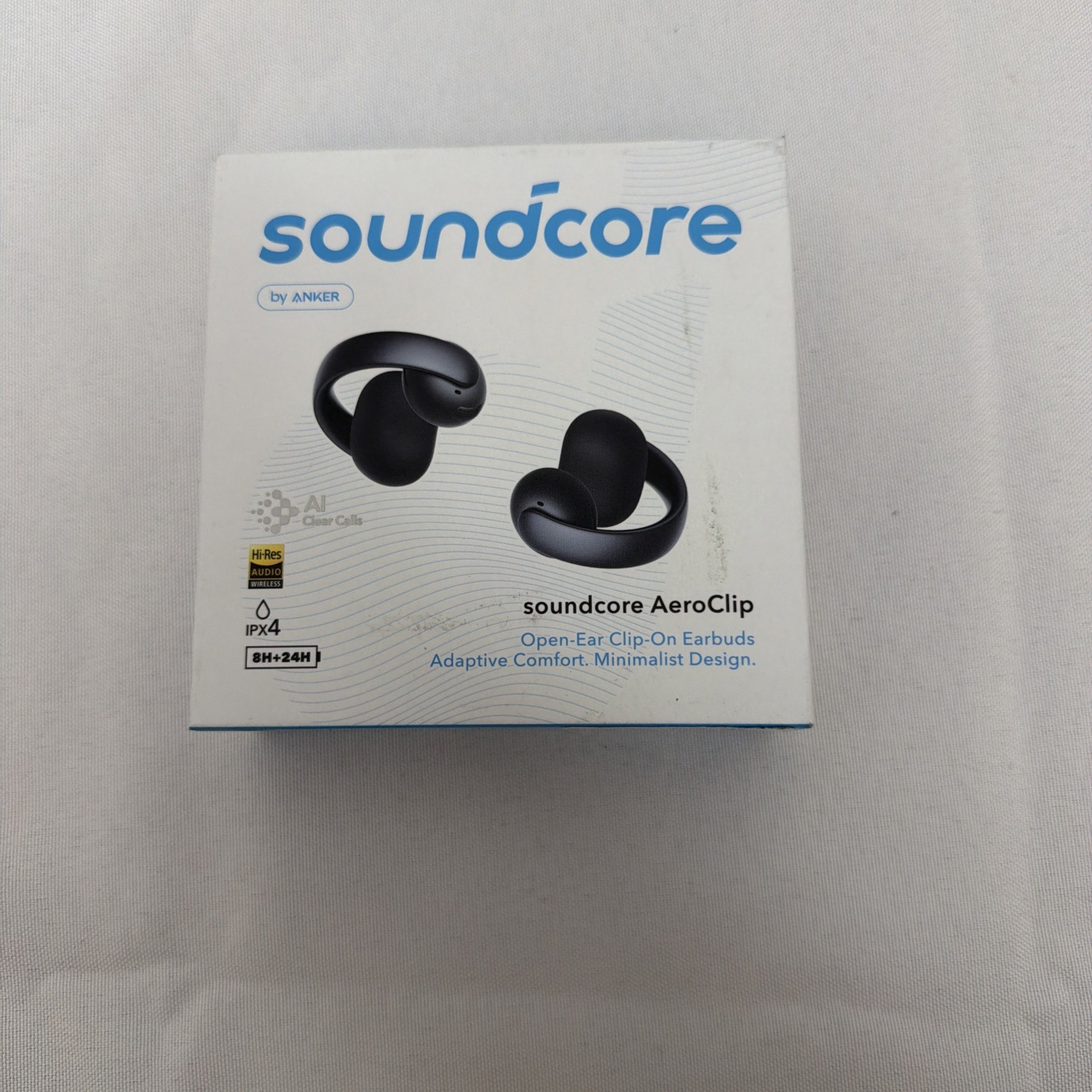 Soundcore AeroClip Open-Ear Earbuds Clip-On Headphones 4 Mic AI-Boost