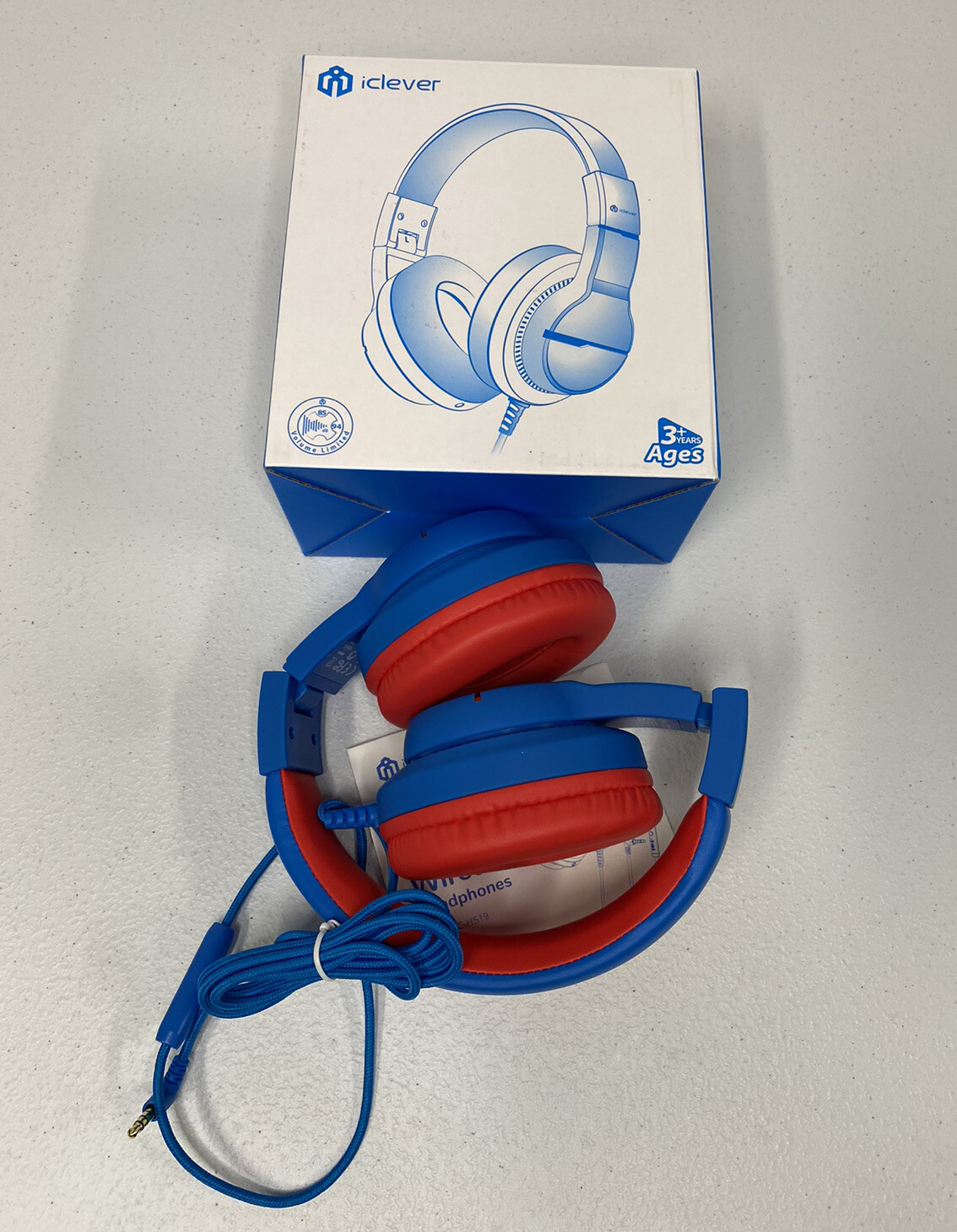 iClever Kids Headphones for School Travel, Safe Volume 85/94dB Open Box New