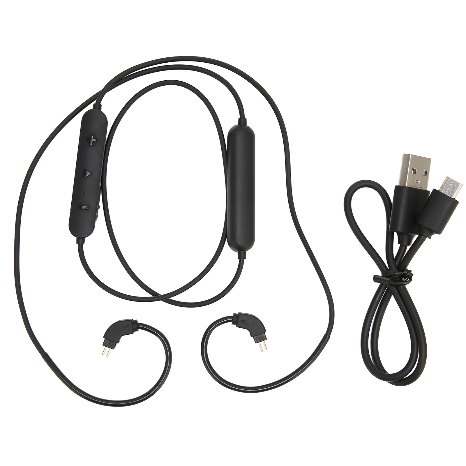 BT Earphone Cable 2 Pin Rechargeable Replace Upgrade Earbuds Wireless Cable With