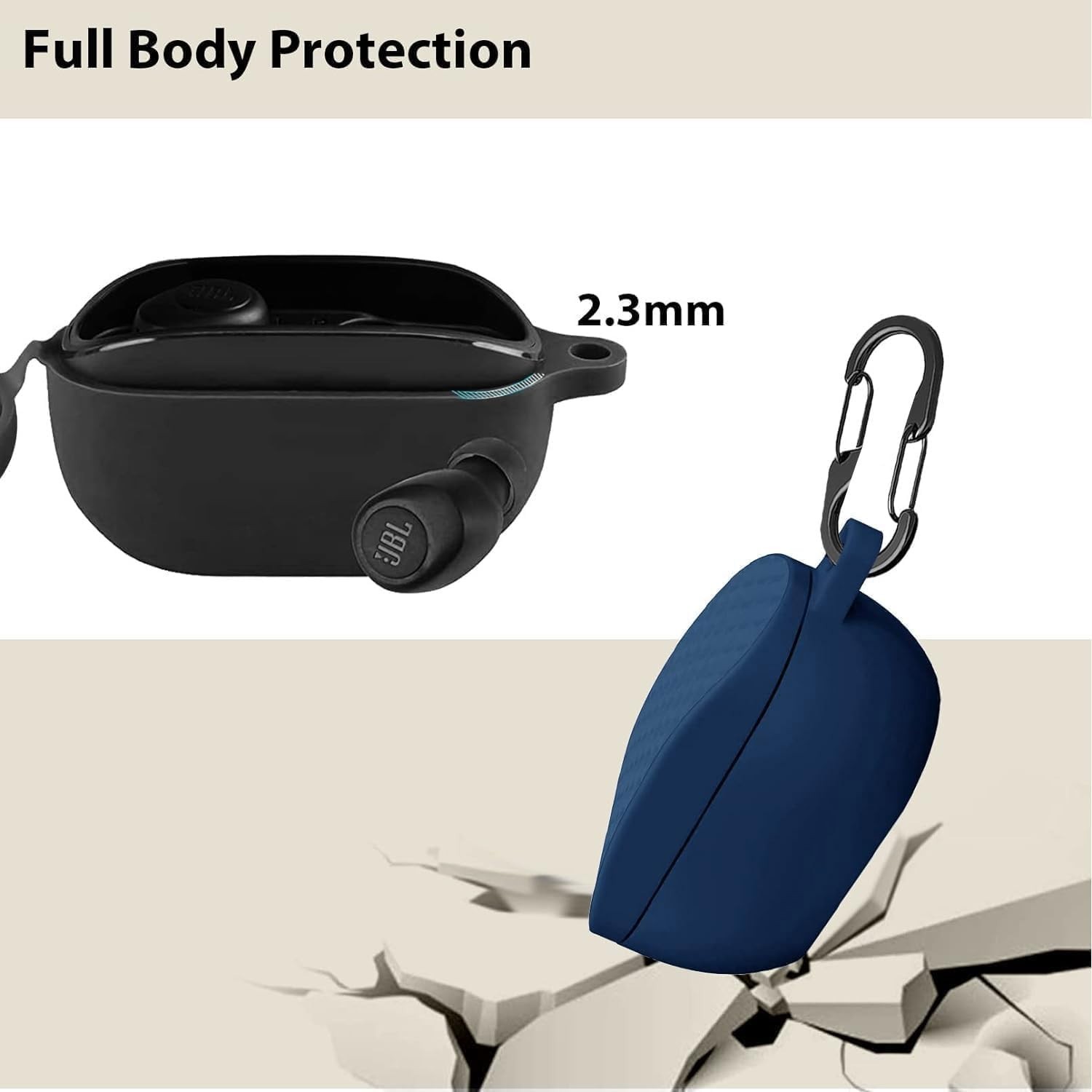 [2 Pack] Case Compatible with JBL Vibe Buds 2 / JBL Vibe Buds Bluetooth Headpho