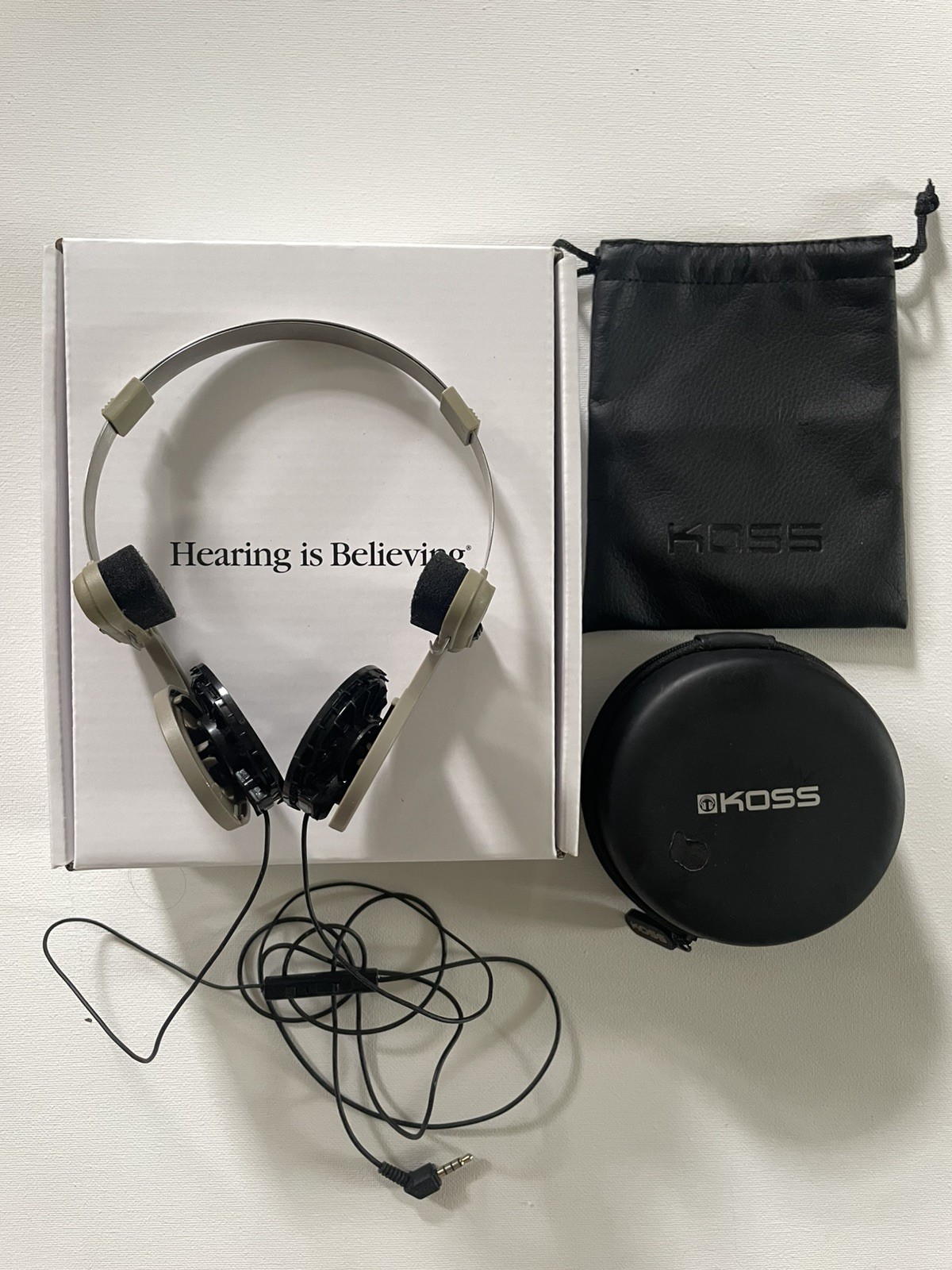 Koss Porta Pro Limited Edition Rhythm Beige On-Ear Headphones with Microphone
