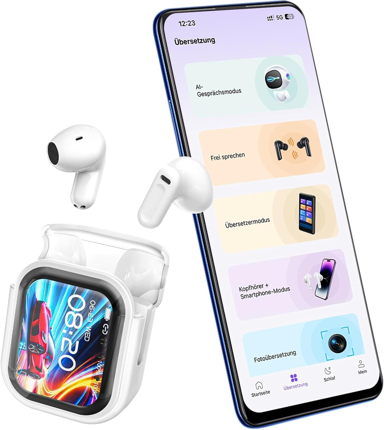 Auriculares De Traducción en Tiempo Real Traductor AI 135 Idiomas Audifonos 2025