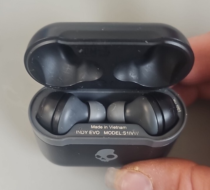 Skullcandy Indy Evo In-Ear Wireless Earbuds, 30 Hr Battery, Microphone, Black