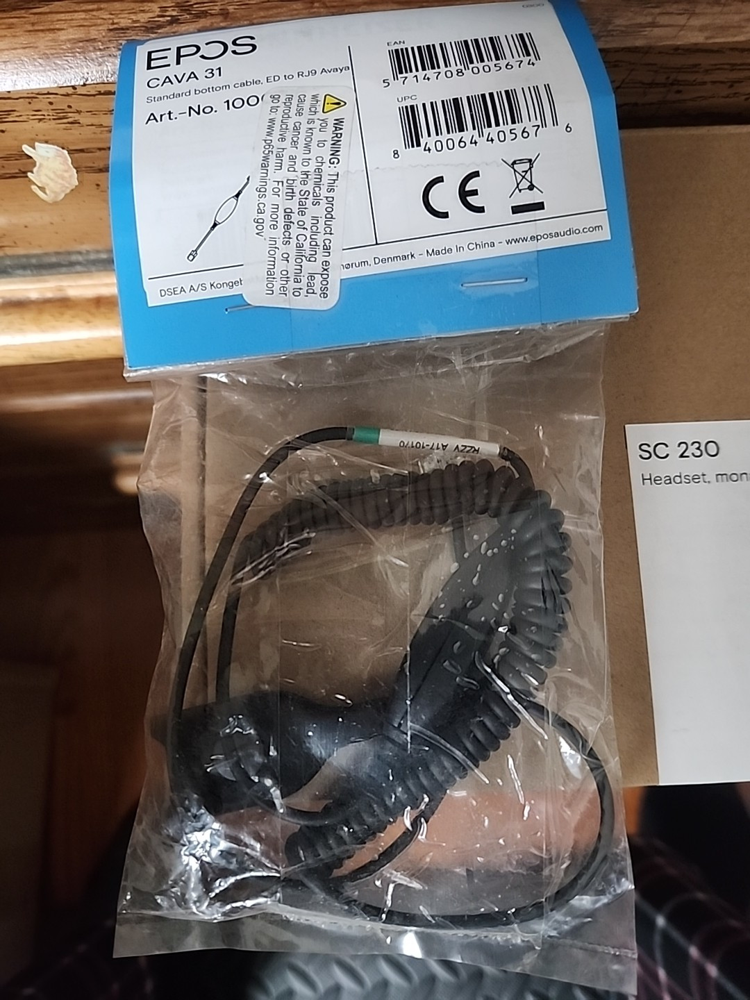 EPOS IMPACT SC 230 Headset (1000514) BRAND NEW With Phone Cable Included