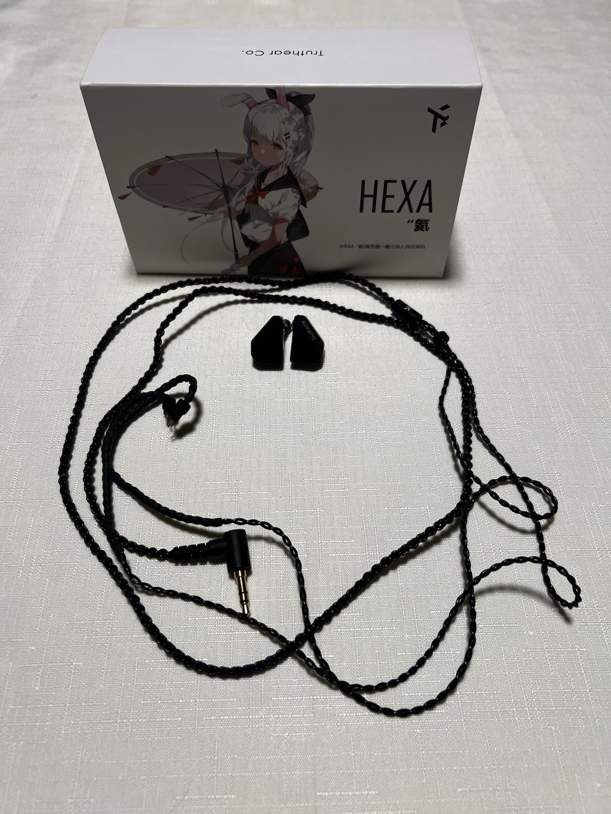 Truthear Hexa In-Ear Headphones Black 3.5mm Jack with Carrying Case & Packaging