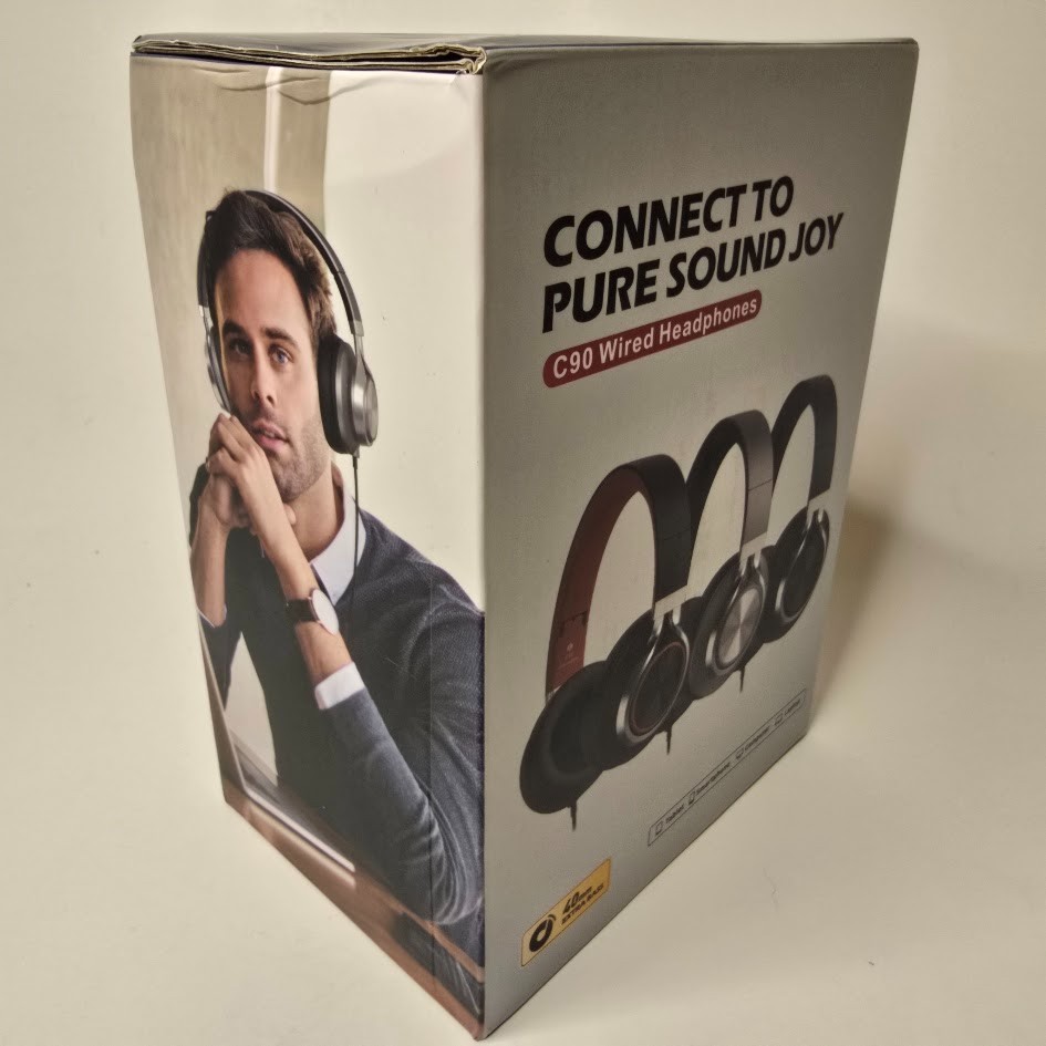 Ailihen C90 Wired Headphones Quality Stereo Sound 40mm Extra Bass – Grey/Silver