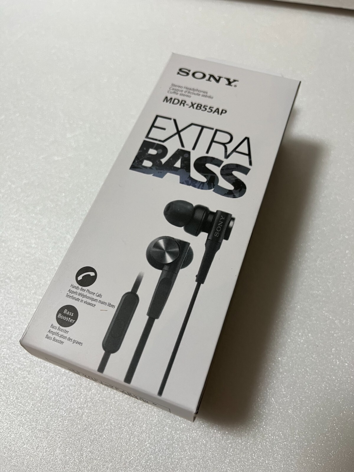 SONY MDR-XB55AP Bass Booster In-Ear Stereo Headphones with Mic – Black Japan