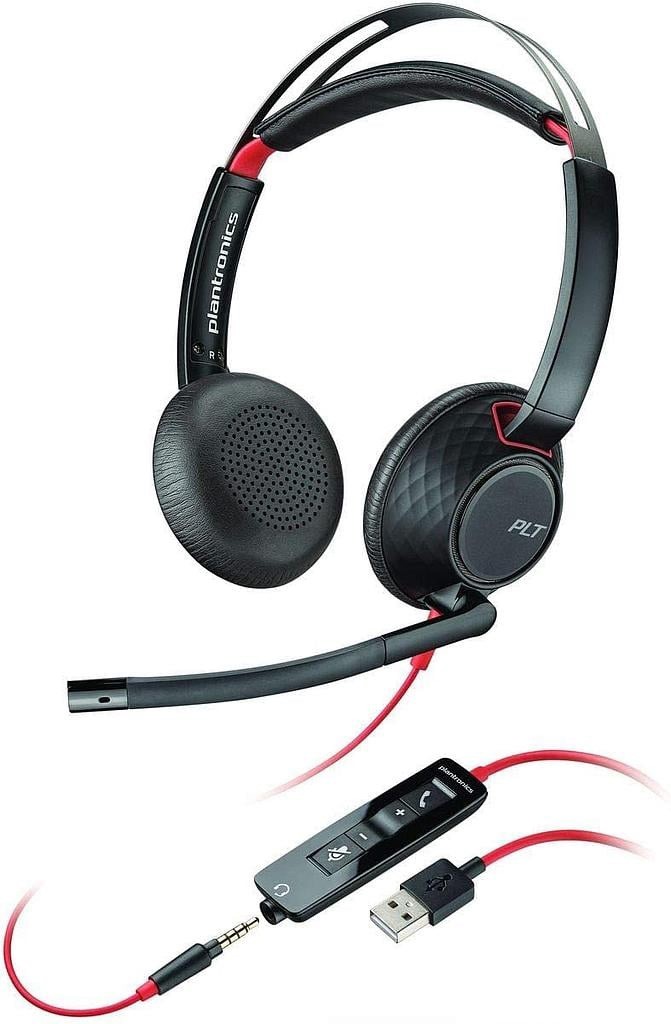 Poly Blackwire 5220 Stereo Headset 3.5mm Plug USB A Adapter