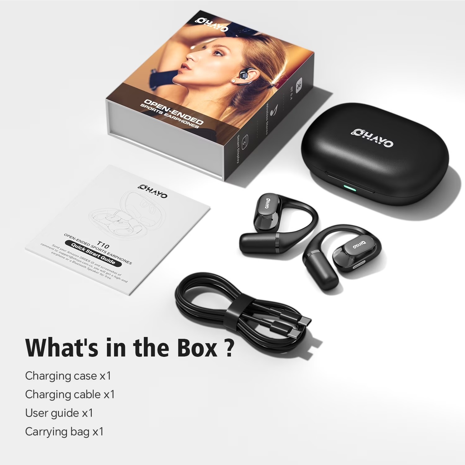 Wireless Earbud, Bluetooth 5.4, 40-Hour Battery Life, IPX6 Water Resistance