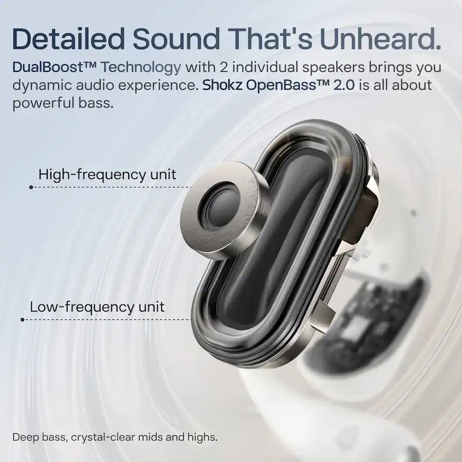 ✅ SEALED: SHOKZ OpenFit 2+ Headphones Open-Ear Design | Dolby Audio | Black ✅