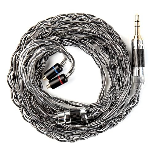Hi-Res Graphene 6N OCC Hybrid IEM Cable, 4 Strand 196-Core Earphone Wire, 3.94ft