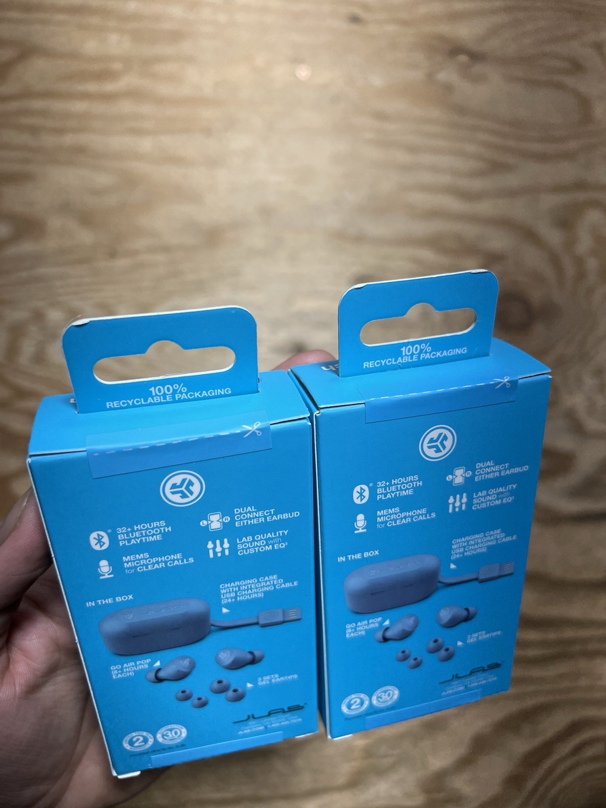 JLab EBGAIRPOPRSLT124 GO Air POP True Wireless In-Ear Headphones Slate Set 2