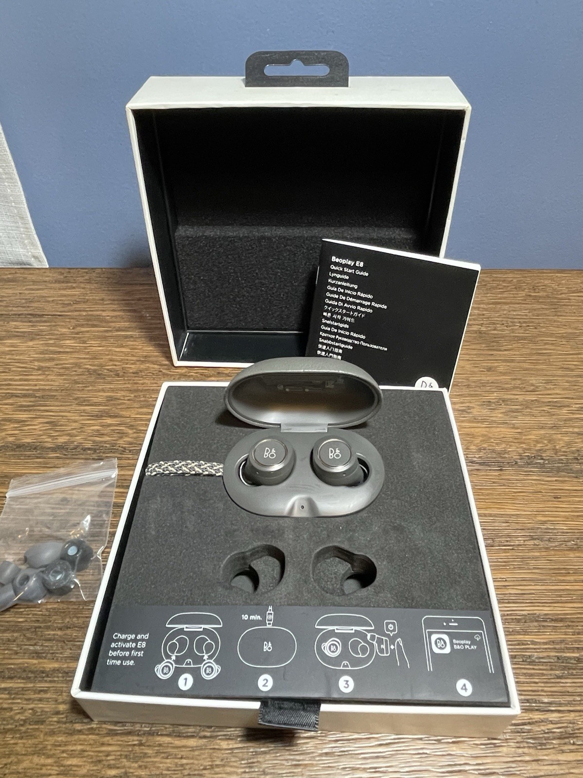 Bang & Olufsen Beoplay E8 B&O True Wireless Earphones Charcoal Sand PN: 1644126