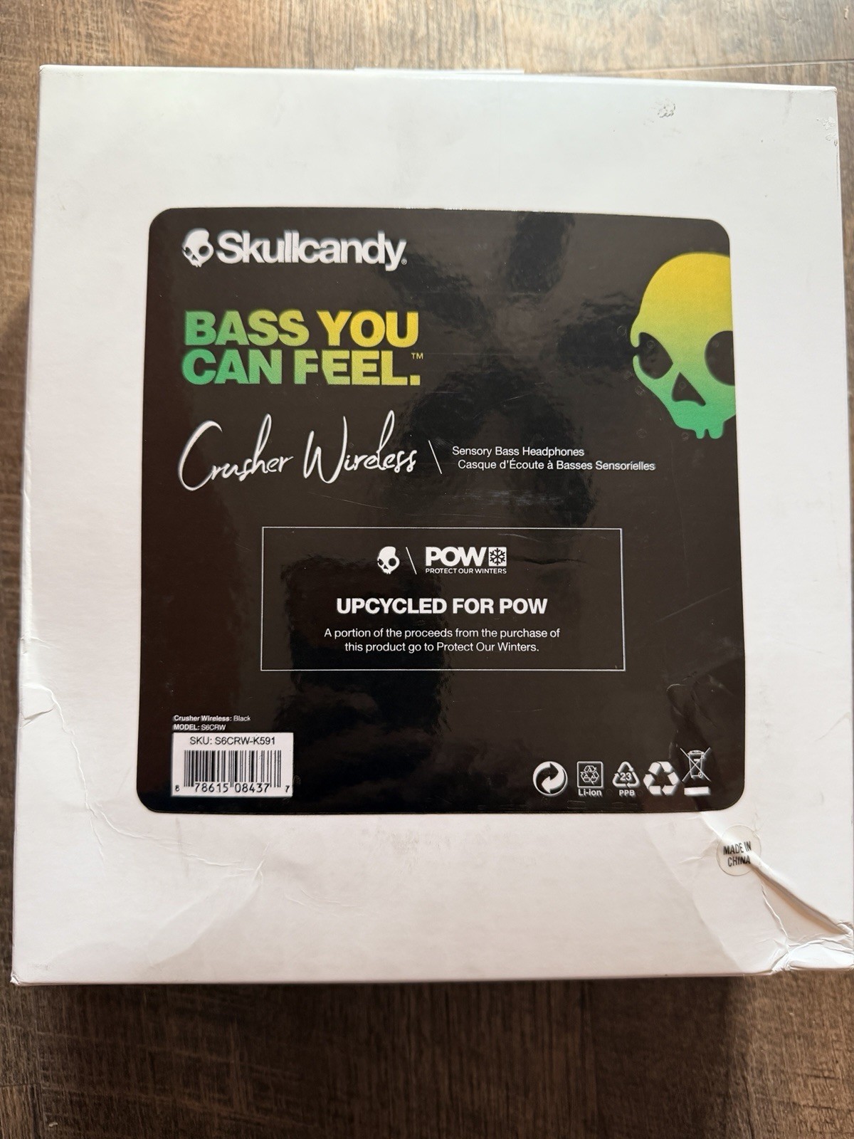 Skullcandy Crusher Wireless Headphone Adjustable – Manufacture Referb – BLACK