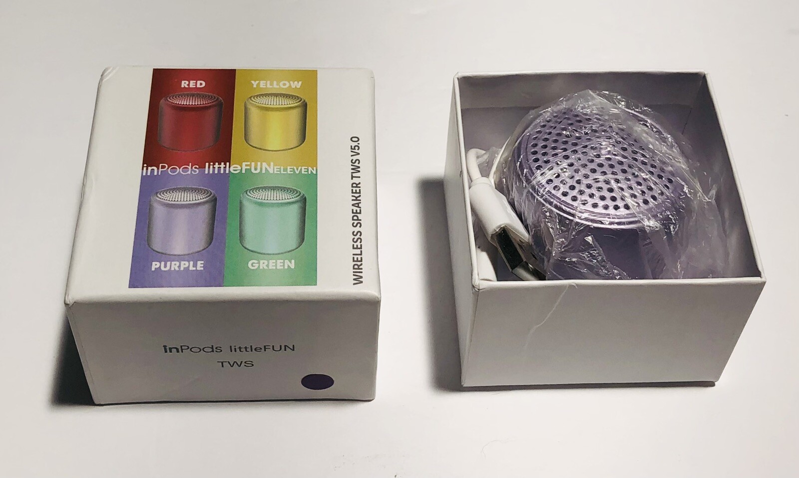 inpods Little Fun True Wireless Stereo TWS V5.0 Speaker Purple New In Box