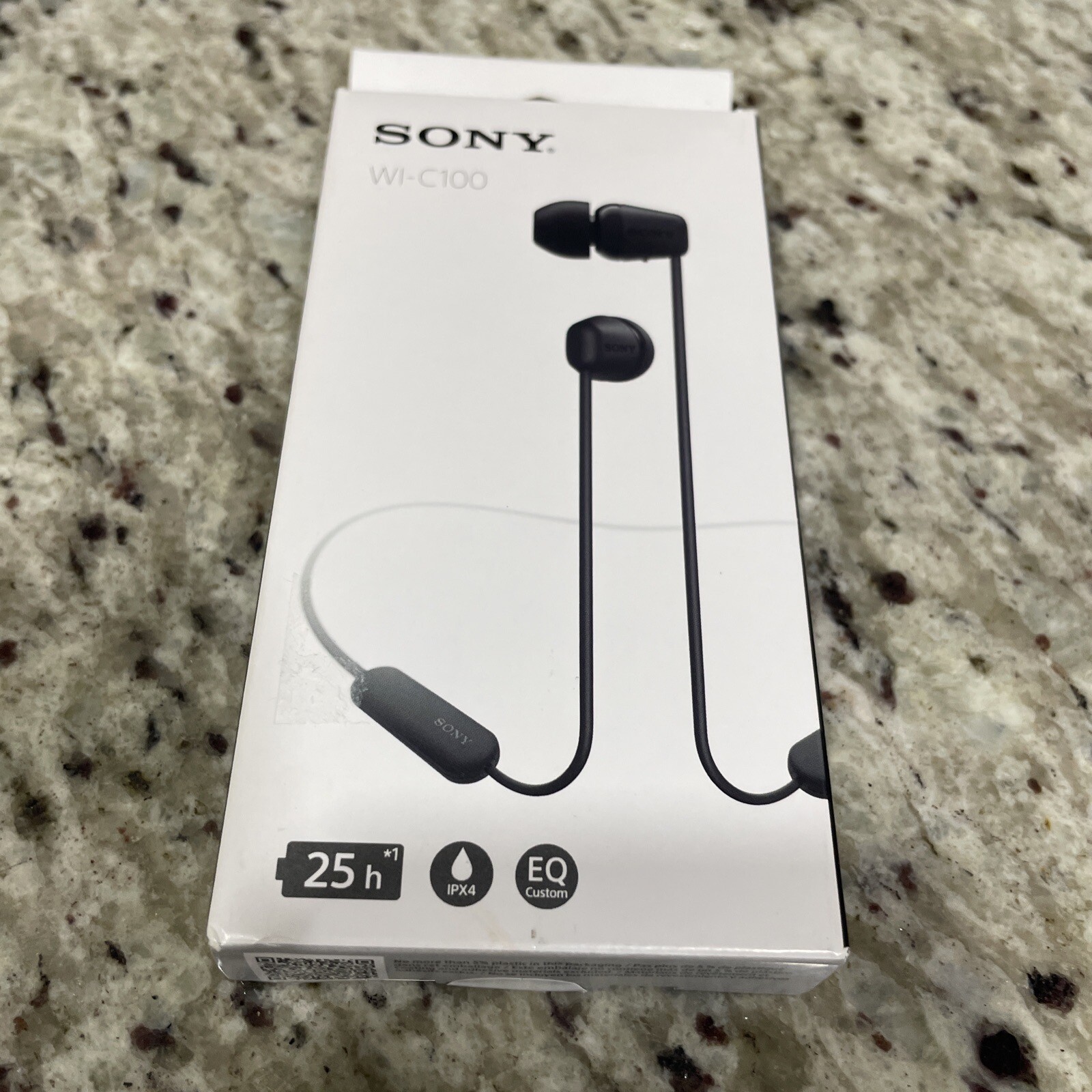 Sony WI-C100 Wireless In ear Bluetooth Headphones – Black – WIC100/B
