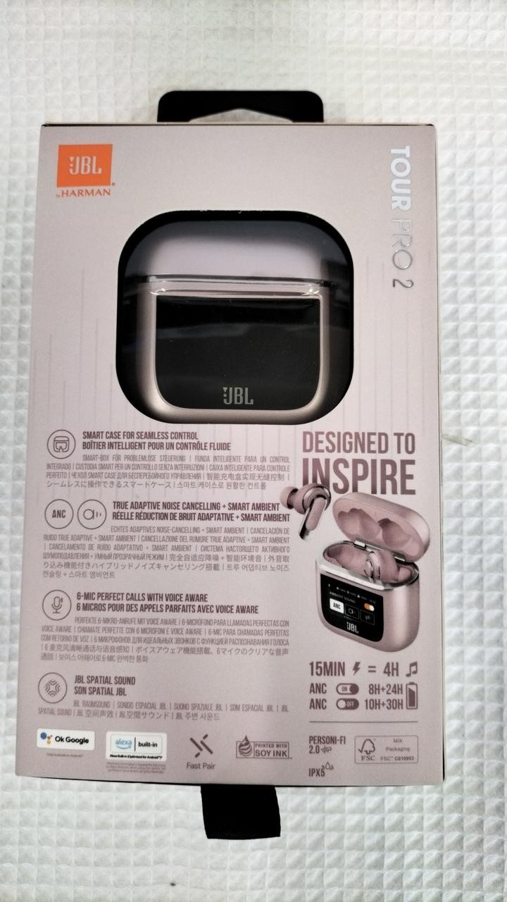 JBL TourPro2 BT Earphones, 100dB, 20Hz-20kHz, Bluetooth 5.3