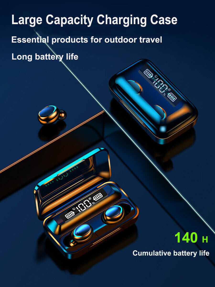 Bluetooth Earbuds Headset 5.3 In-Ear Wireless Noise Cancelling with Power Bank