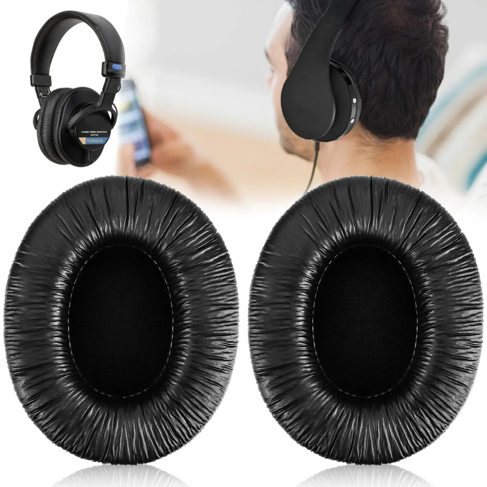 4x Ear Pads Cushion Replacement For Sony MDR-7506 MDR-V6 MDR-CD 900ST Headphones