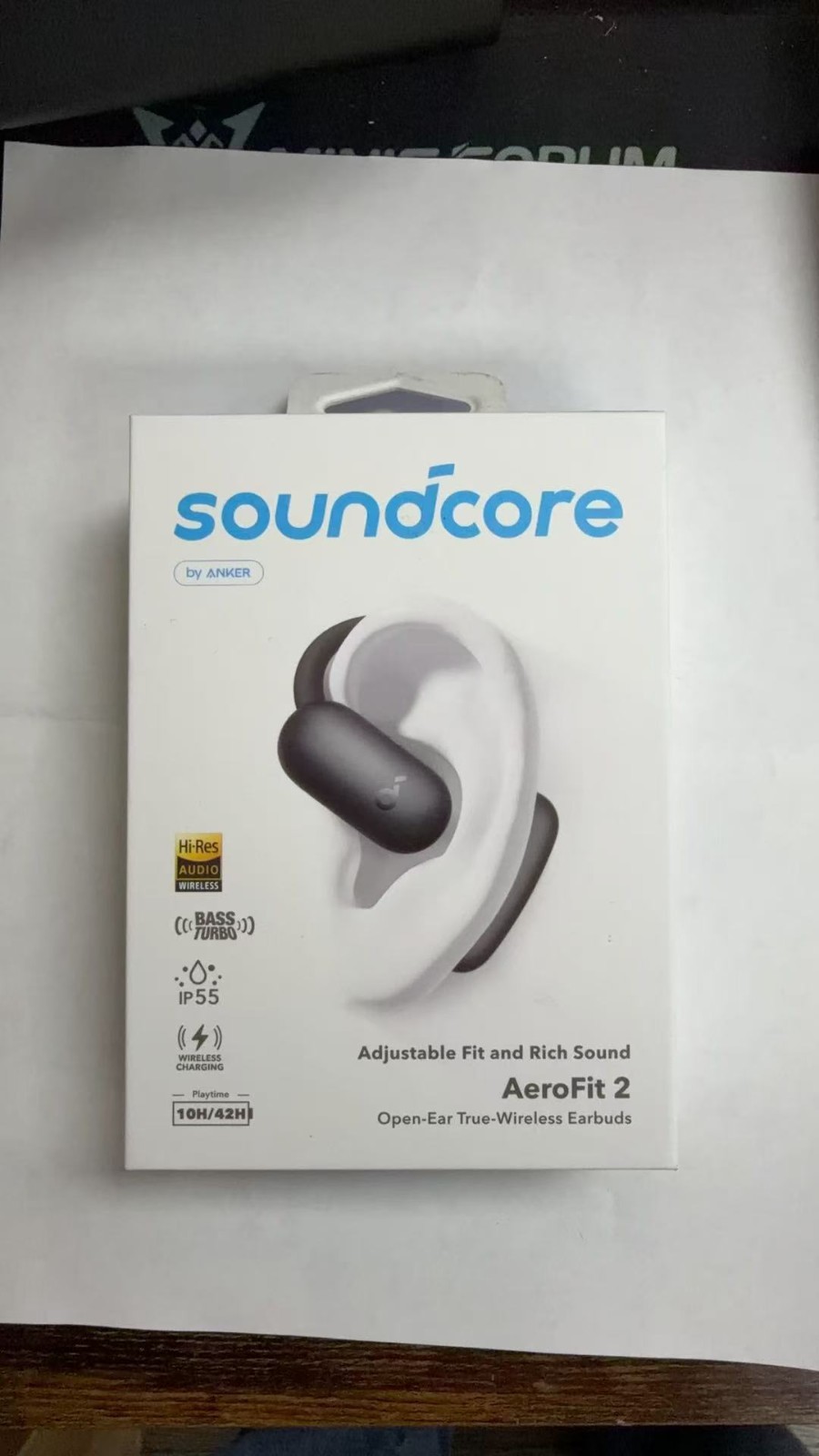 Anker Soundcore AeroFit 2 Open-Ear True Wireless Bluetooth Earbuds Black