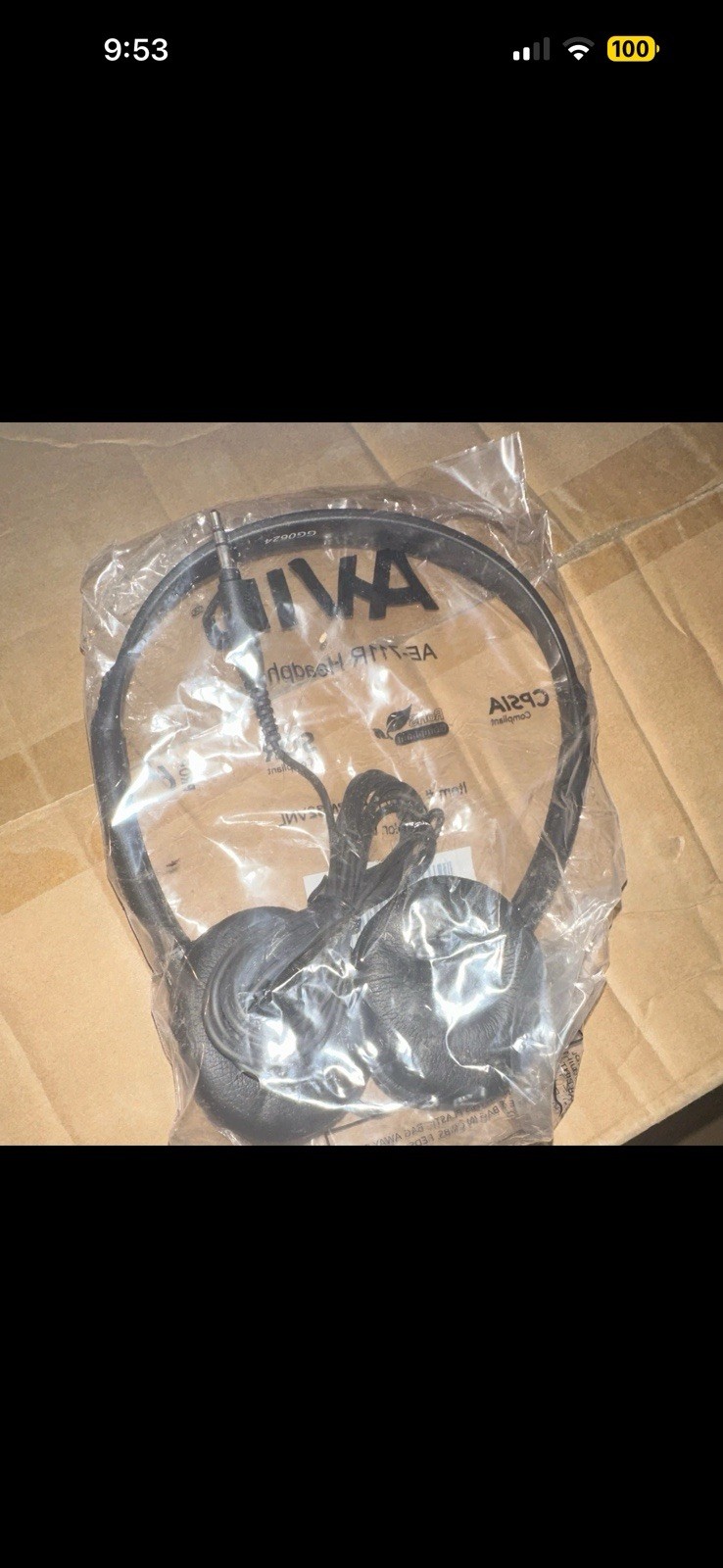 AVID AE-711R On-Ear Ear-Pad Headband Wired Headphones Double Black 3.5mm 6ft
