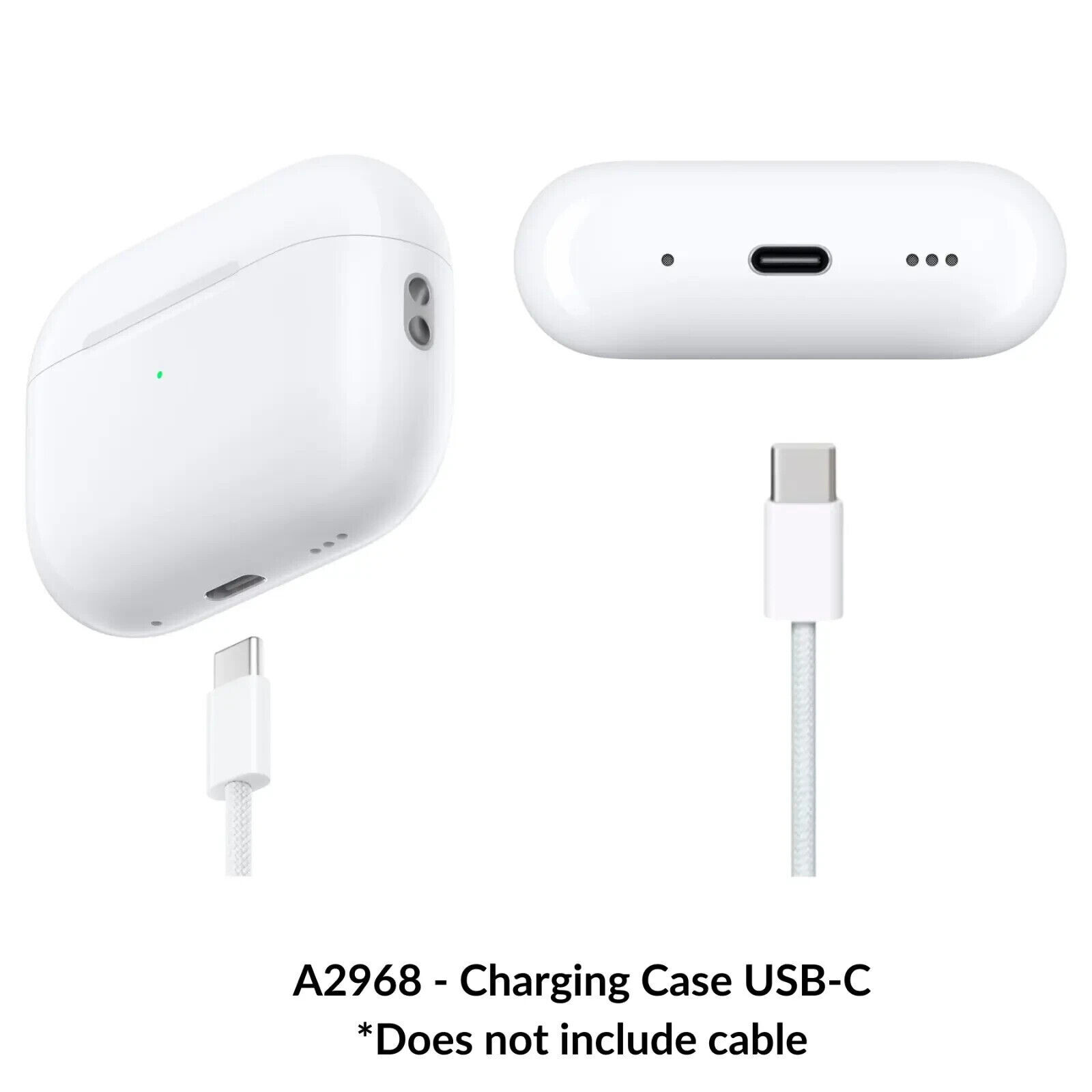 Apple AirPods Pro 2nd Gen – USB-C MagSafe Charging Case A2968 – CHARGING CASE