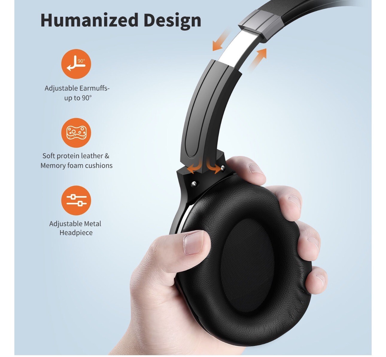 VILINICE Noise Canceling Headphones, Wireless Bluetooth Headphones