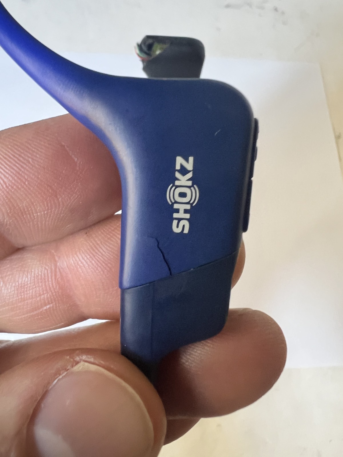 Shokz OpenRun S803 Bone Conduction Open Ear Sport Headphones – Steel Blue – READ