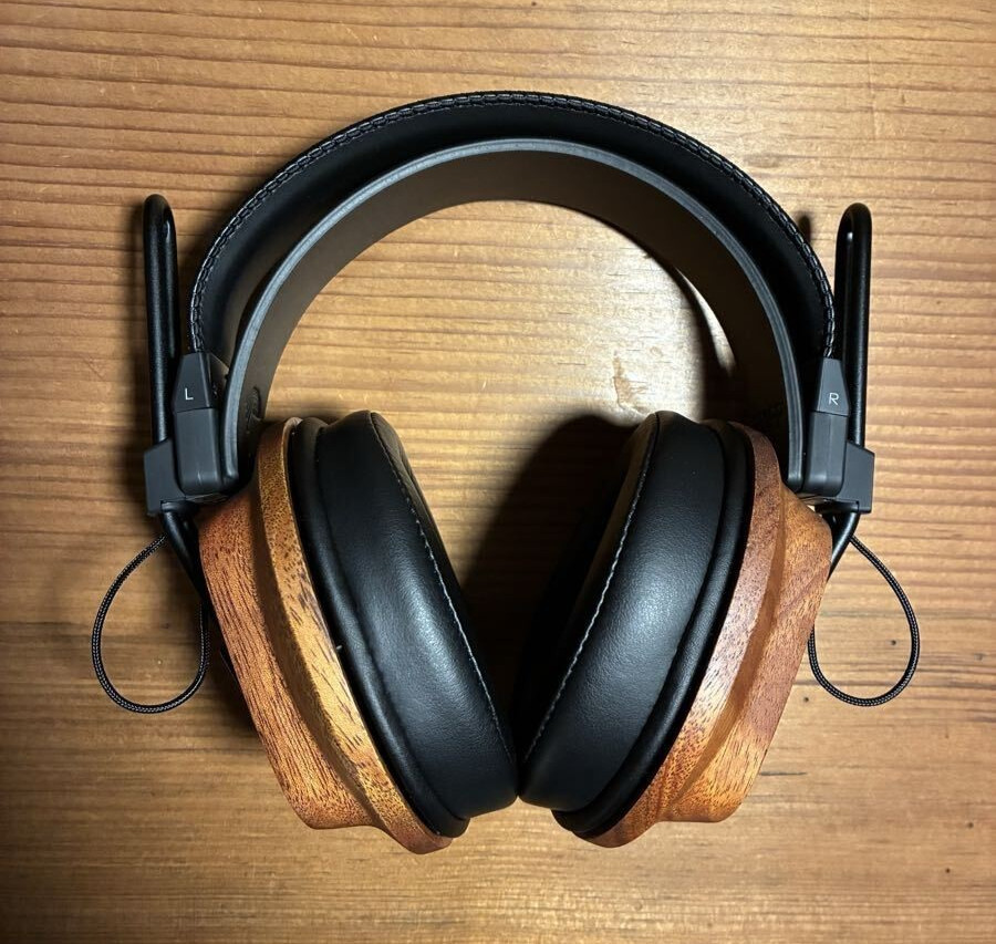 FOSTEX T60RP Planar Magnetic Headphones Wood Housing Black Tested Working