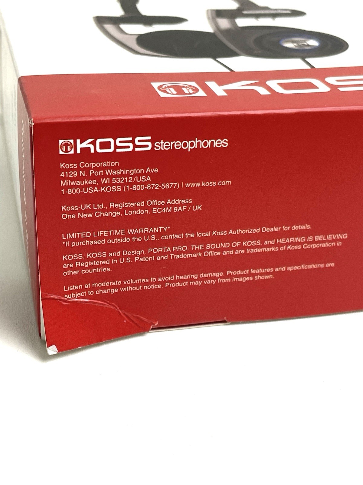 Vintage Koss Porta Pro Utility On Ear Headphones – Unused
