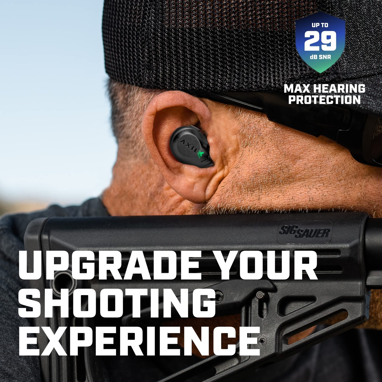 AXIL XCOR PRO Wireless Earbuds Bluetooth Hearing Protection Shooting Ear Buds
